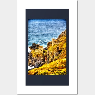 Botallack, Cornish Tin Mines, Cornwall, UK Posters and Art